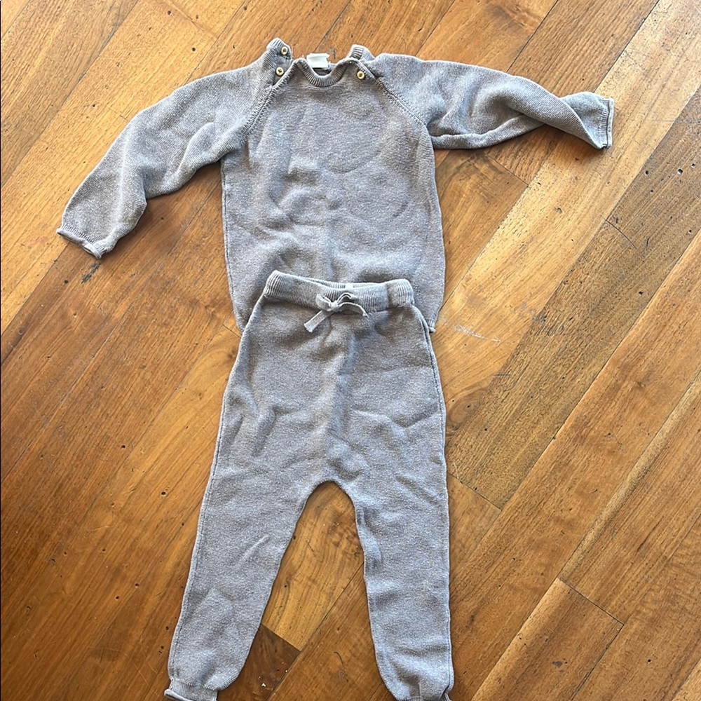 H&M Cozy Tan Kids Knit Set
